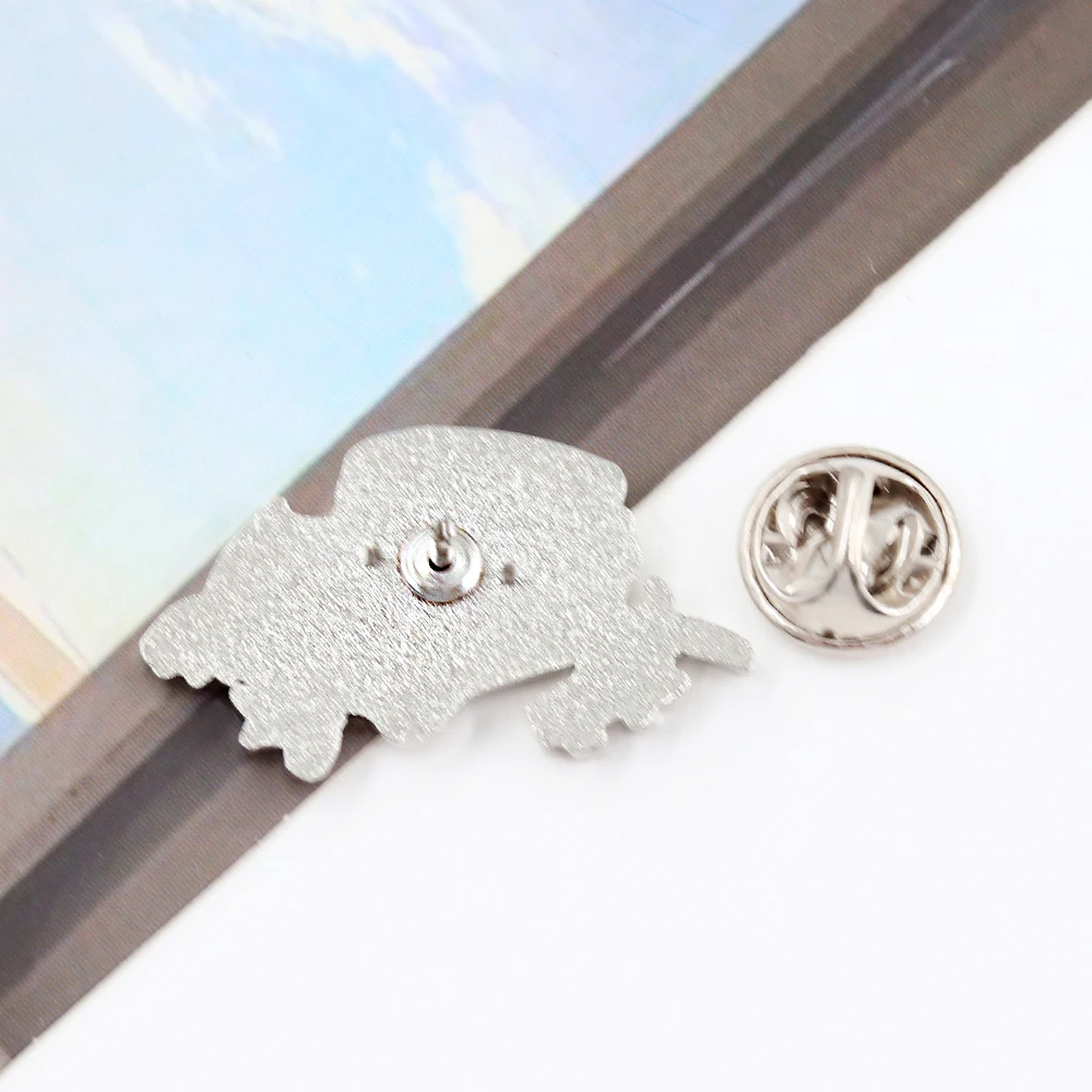 Western Cowboy Hut Blumen Reversnadel Rote Wildblume Blaue Trucker Hut Abzeichen Mode Exquisiter Schmuck Lustige Dekoration – Detail 3