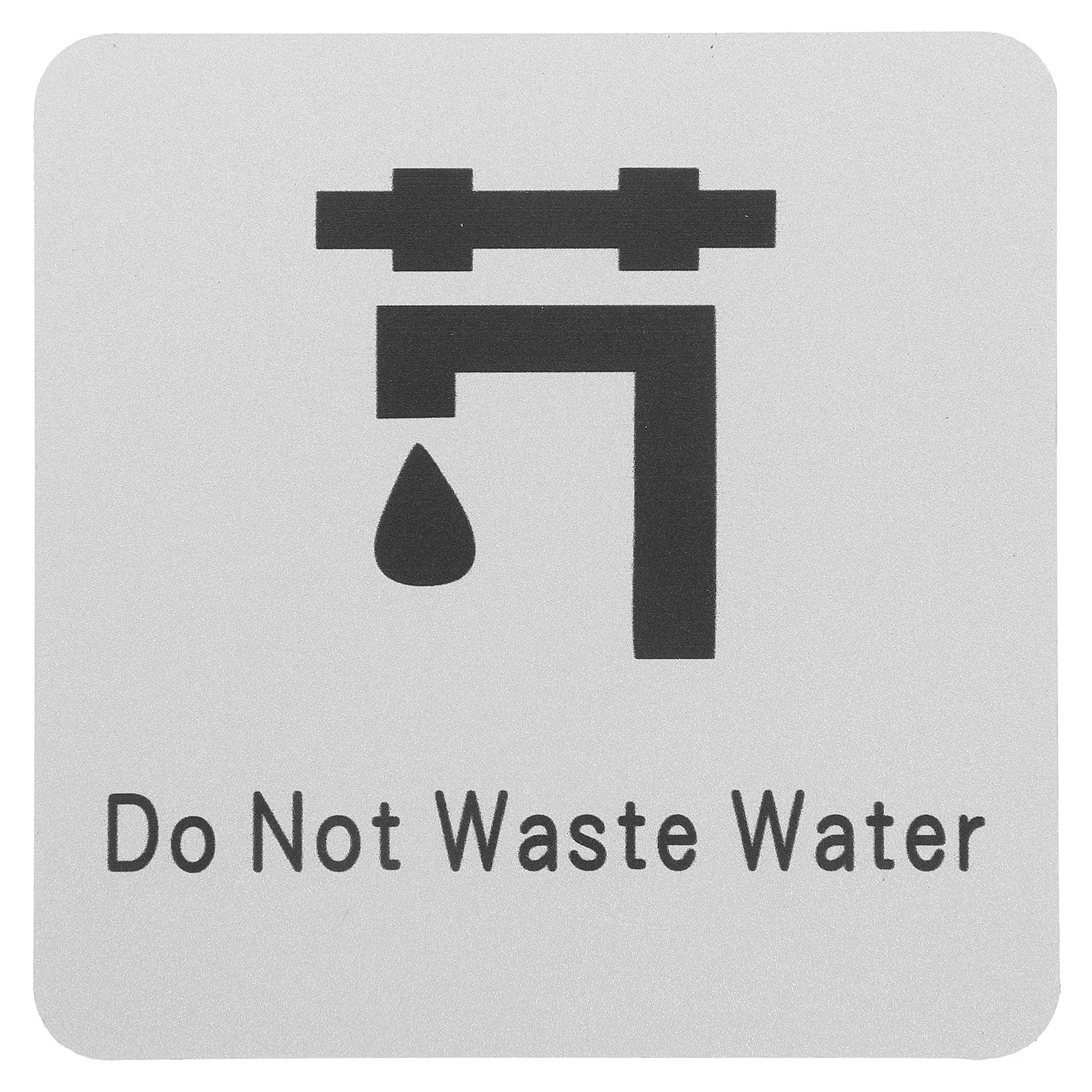 Save Water Sign Wall Mounted Waterproof Caution Sign for Bathroom Office School Water Conservation Alert Bathroom Door Decor