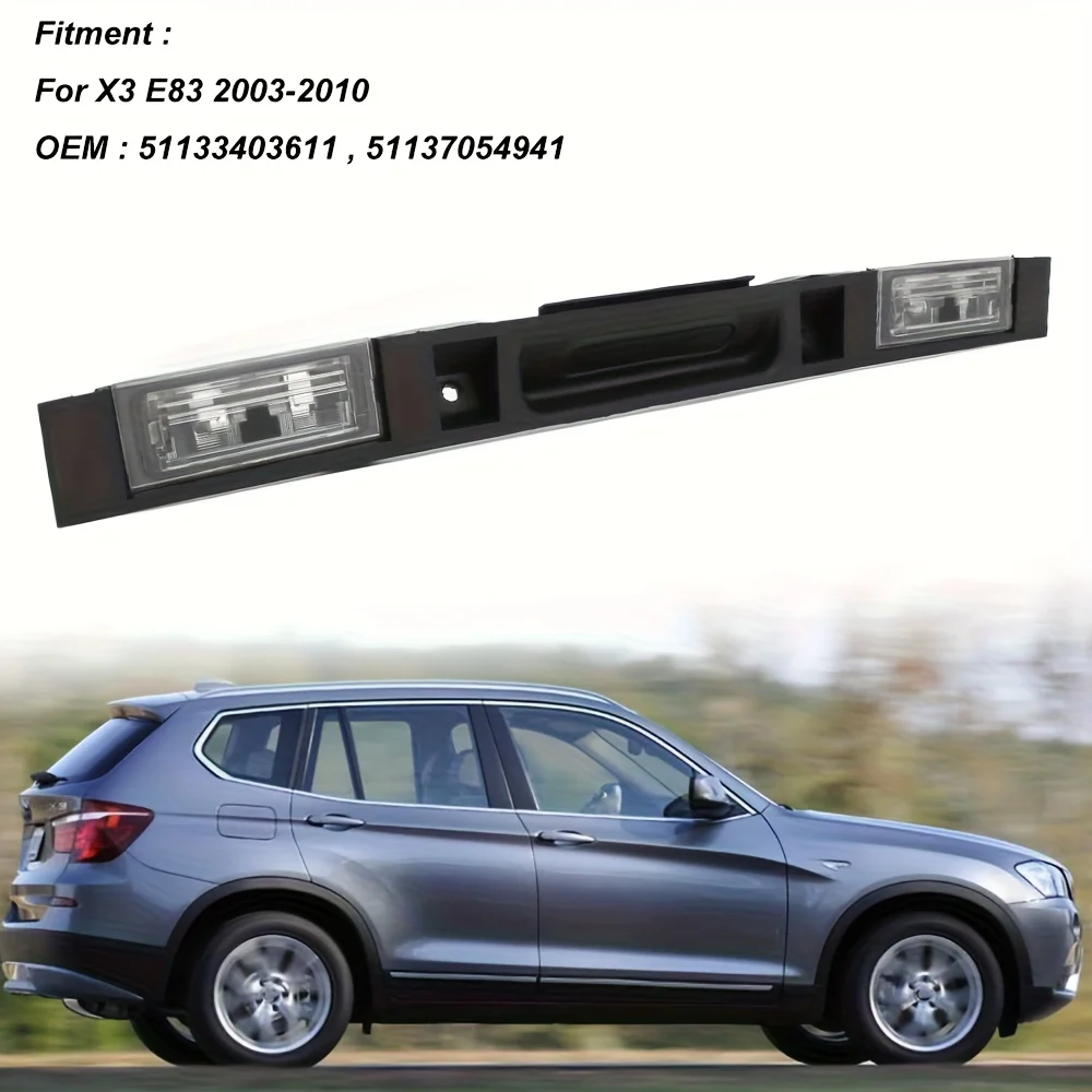 Tailgate Switch Trunk Lid Handle with Key Button for BMW E83 X3 04-10 51133403611 DIY Auto Rear Trunk Lid Tailgate Switch Assemb