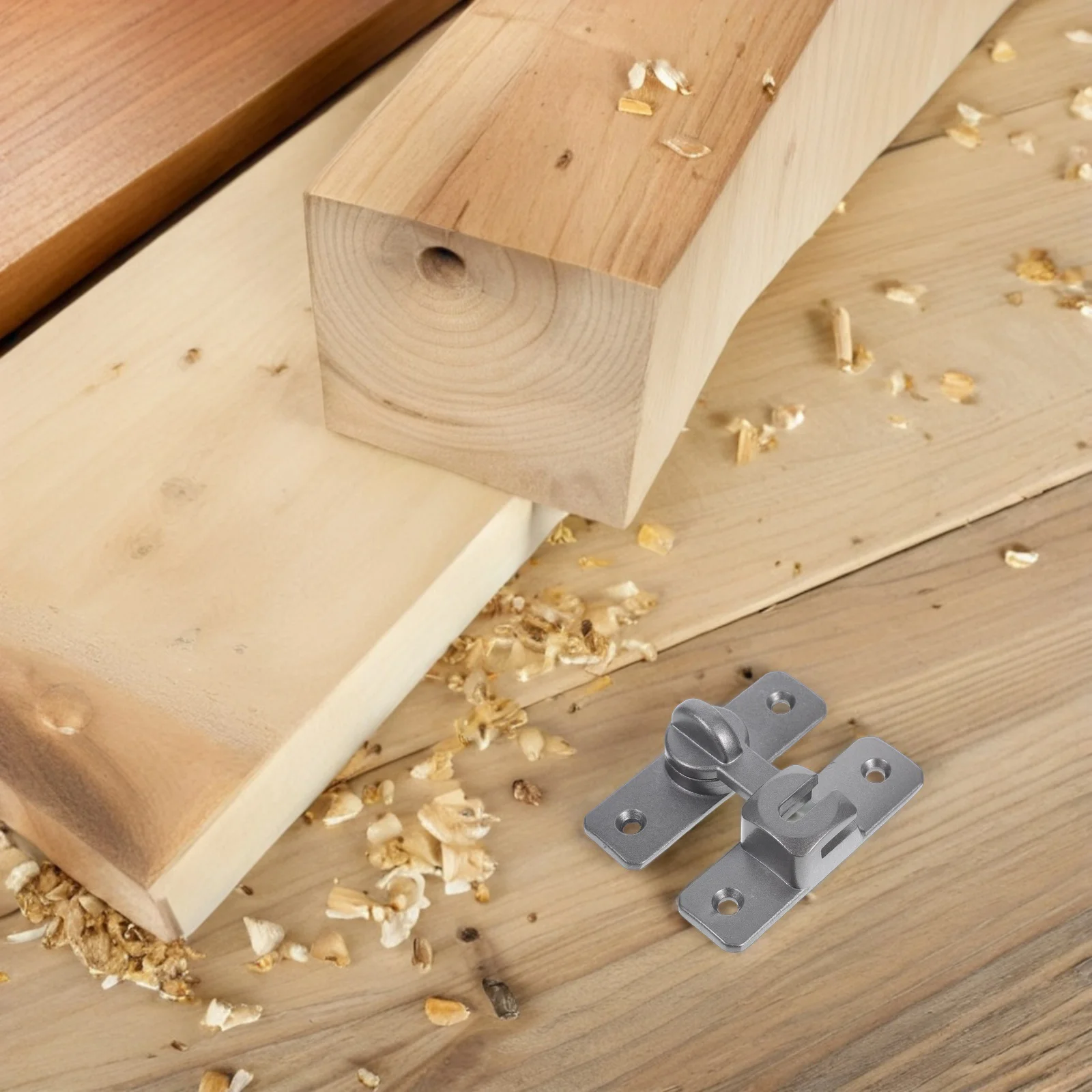 

1Set Door Lock Barn 90 Degree Aluminum Flip Latch Heavy Duty Sliding Lock Hardware for Garden Gate Bathroom Office Security