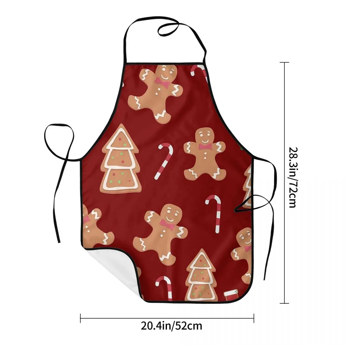 Christmas Gingerbread Cookies Aprons Chef Cooking Baking Tablier Sleeveless Bib Kitchen Cleaning Pinafore for Women Men Painting