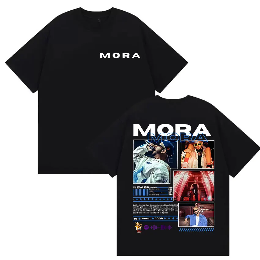 Rapper MORA Tour 2025 Merch Graphic T Shirts Men's Retro Fashion Cotton Short Sleeve T-shirt Man Hip Hop O-Neck Clothing Tshirt