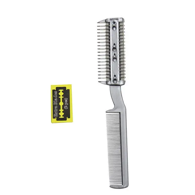 Pet Dog Hair Trimmer Comb Cutting Cut With 2 Blades Grooming Razor Thinning Dog Cat Combs Dog Cat Hair Remover Hair Brush Comb