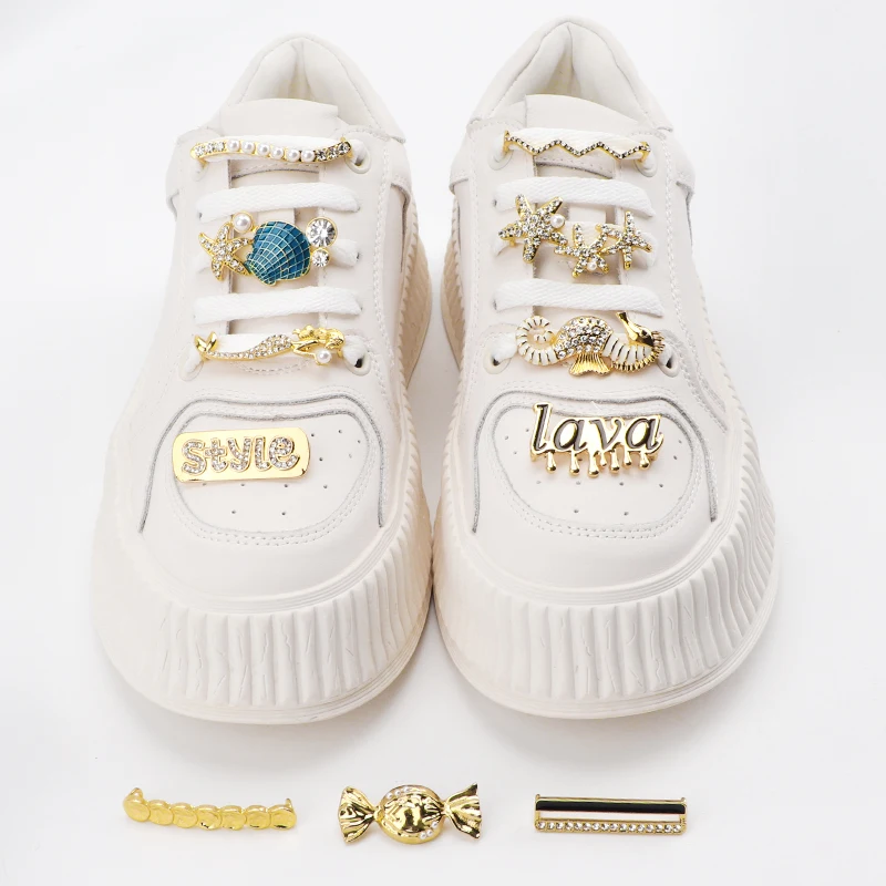 Luxury Shoelaces for Sneakers Decoration Clips Shoe Laces Shiny Rhinestones Shoe Charms Faux Jeweled Vintage Shoelace Decorative image 3