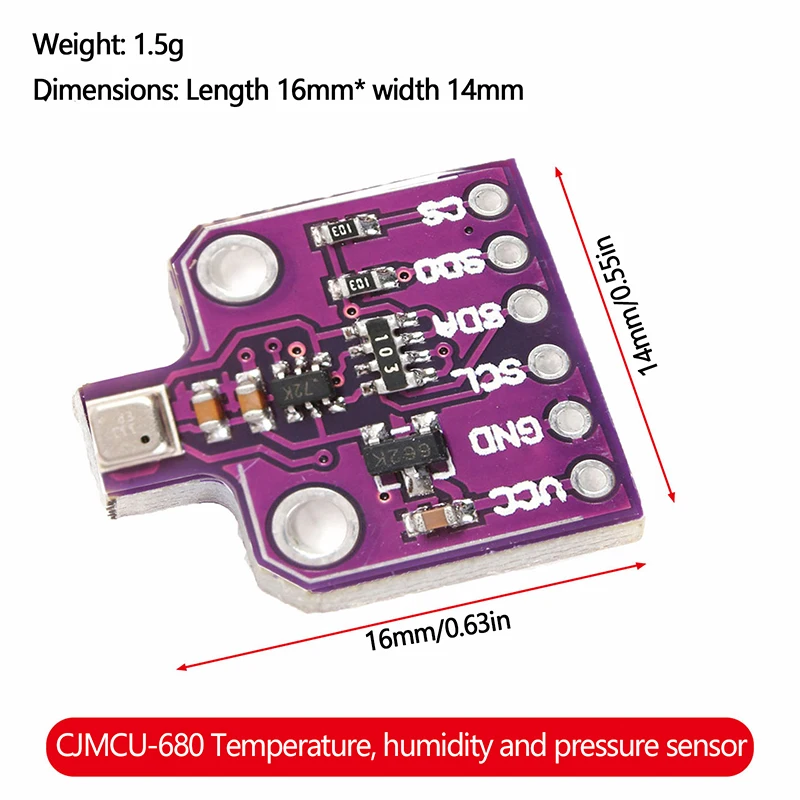 BME680 Digital Temperature Humidity Pressure Sensor CJMCU-680 High Altitude Module Development Board For Arduino