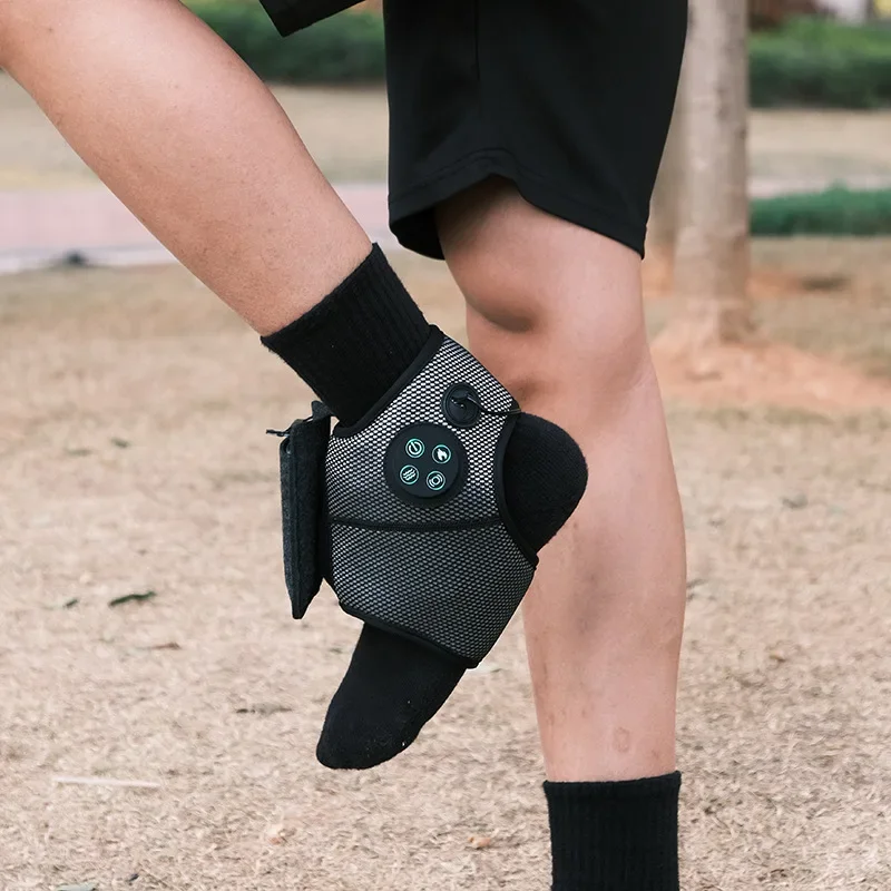 Electric Foot Ankle Massager Plantar Joint Sprain Ankle Support Massager Heating Foot Compress Vibration Relaxation Brace Belt