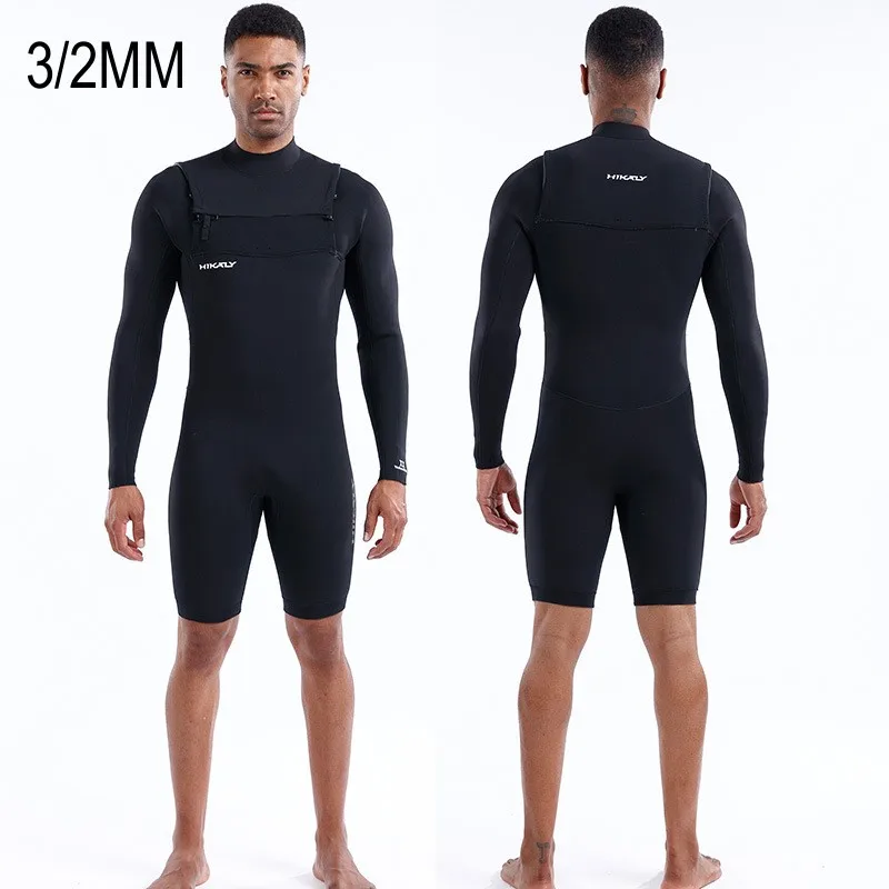 3/2MM Men Long Sleeve Neoprene Snorkeling Scuba Swimming Kayaking Surfing Diving Suit UnderWater Hunting Spearfishing WetSuits