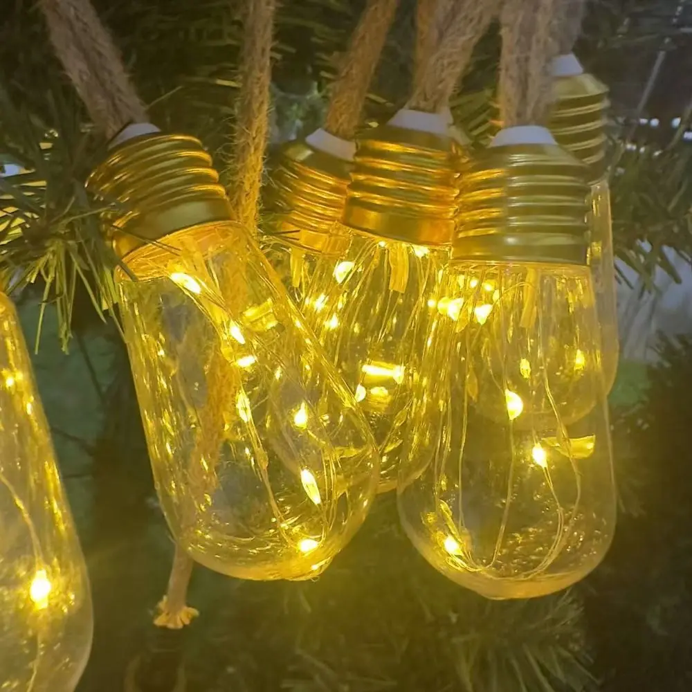Waterproof Solar String Lights Rope Lights Bulb Lights Outdoor String Lights Solar Powered Energy Saving Copper Wire Lights