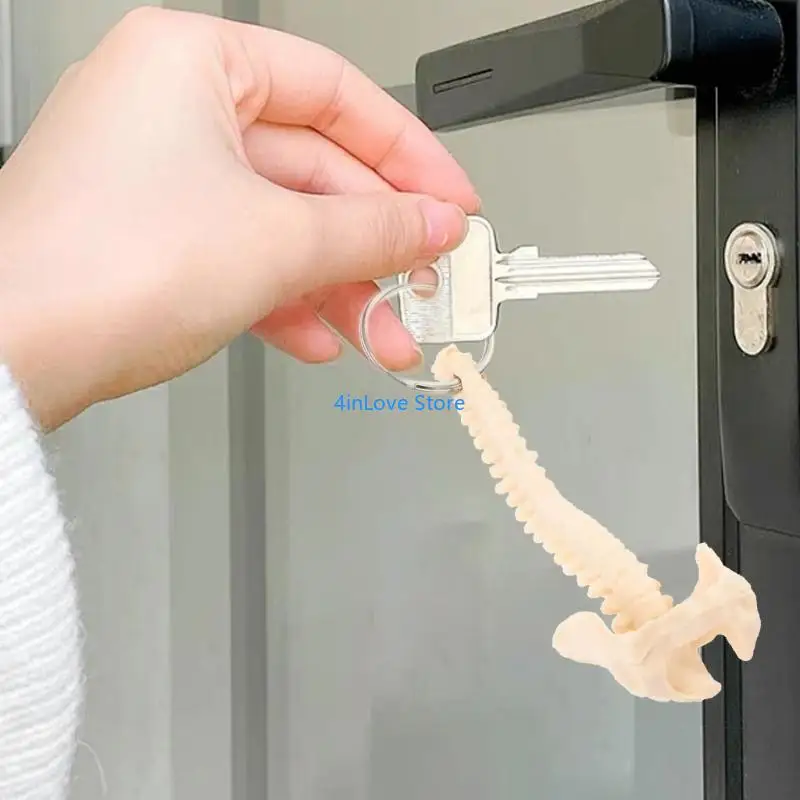T4MD Unique Human Vertebral Column Keychain Car Charm for Doctors and Collectors