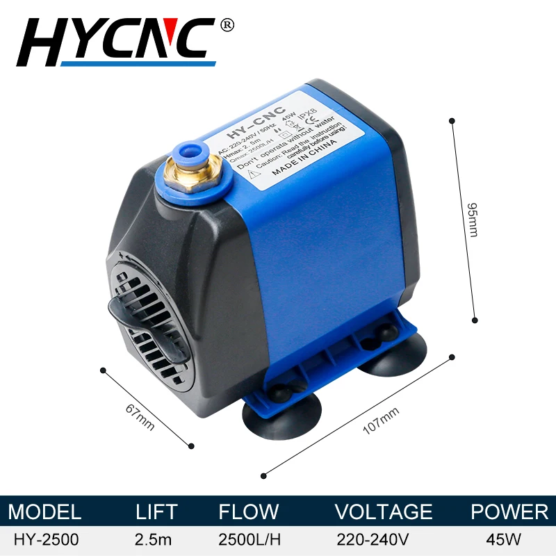 Bomba de água submersível para aquário, 45w, filtro de fonte, lago de peixes, tanque de água, fonte, bomba de sucção lateral, 220v-240v