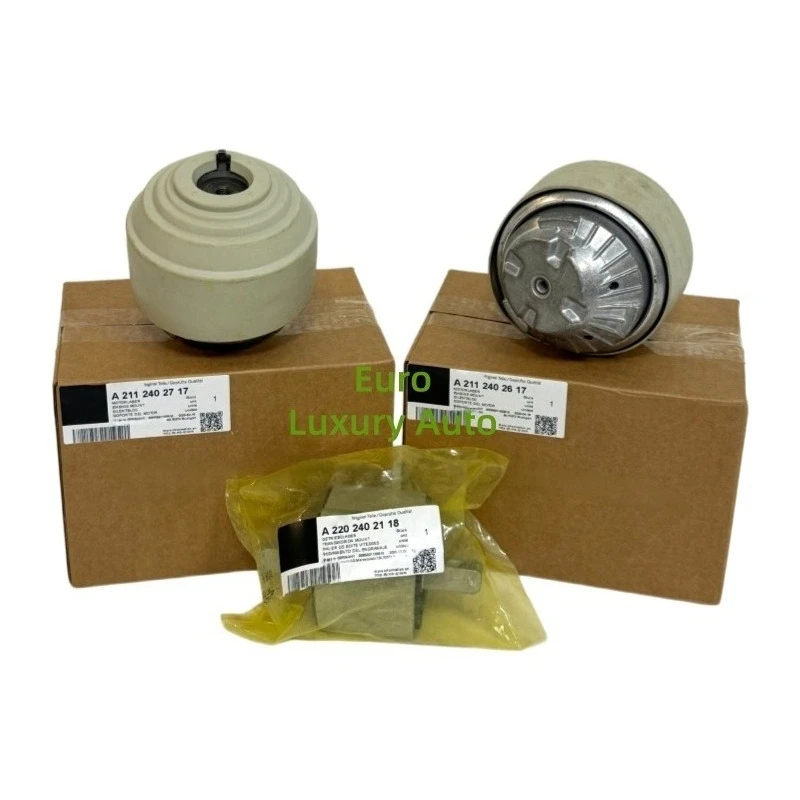 OEM Engine Mount Kit 3 Pcs A2112402717 A2112402617 A2202402118 for Mercedes‑Benz E‑Class W211 5.0 E 500