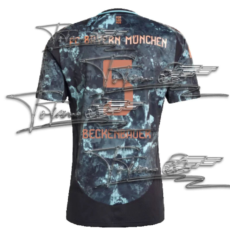 2425 Bayern camiseta visitante Muller Kane Mucia Lacoman Olympique kimmich fans jugadores manga corta. MOTO.