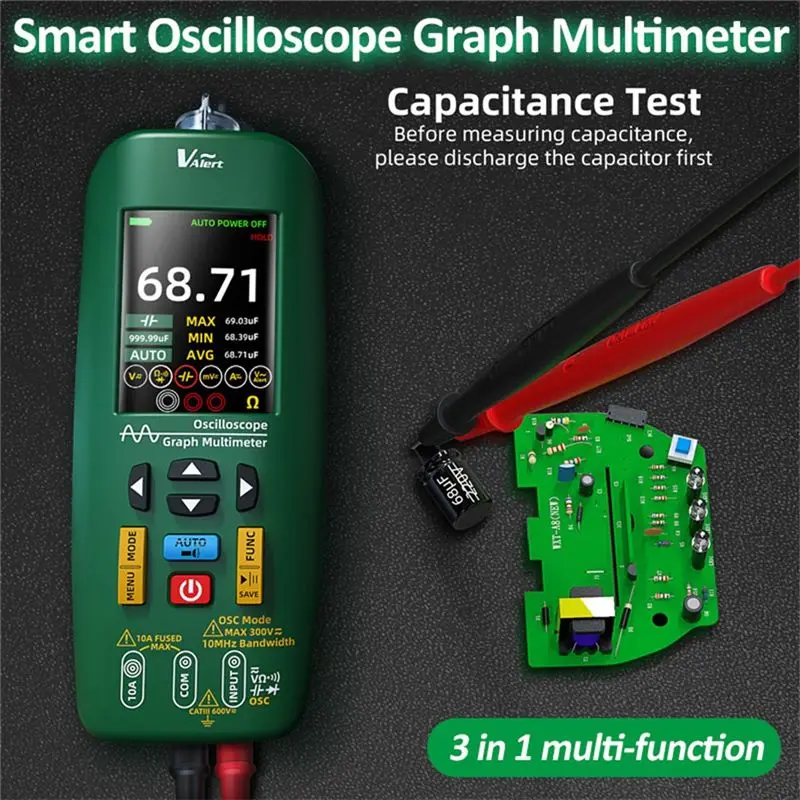 BSIDE Digital Handheld Oscilloscope Multimeter Electric Pen Graph Multimeter Current Capacitance Ohm Diode Hz Tester