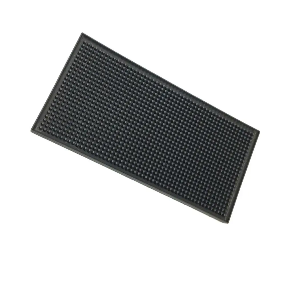 1Pcs Flexible Silicone Bar Mat Dish Drying Pad Kitchen Counter Drain Tray Non-Slip Deep Grooves Heat Resistant Tableware Mat
