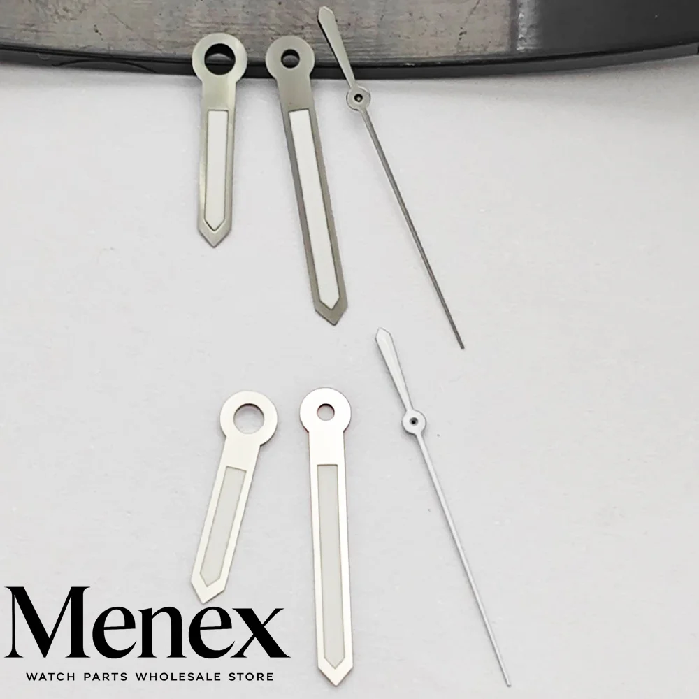 Menex Gun/Silver Watch Hands Green Luminous Watch Hands Fit NH35 NH36 ETA2824 2836 Miyota82 DG Movement Watch Accessories Parts view 2