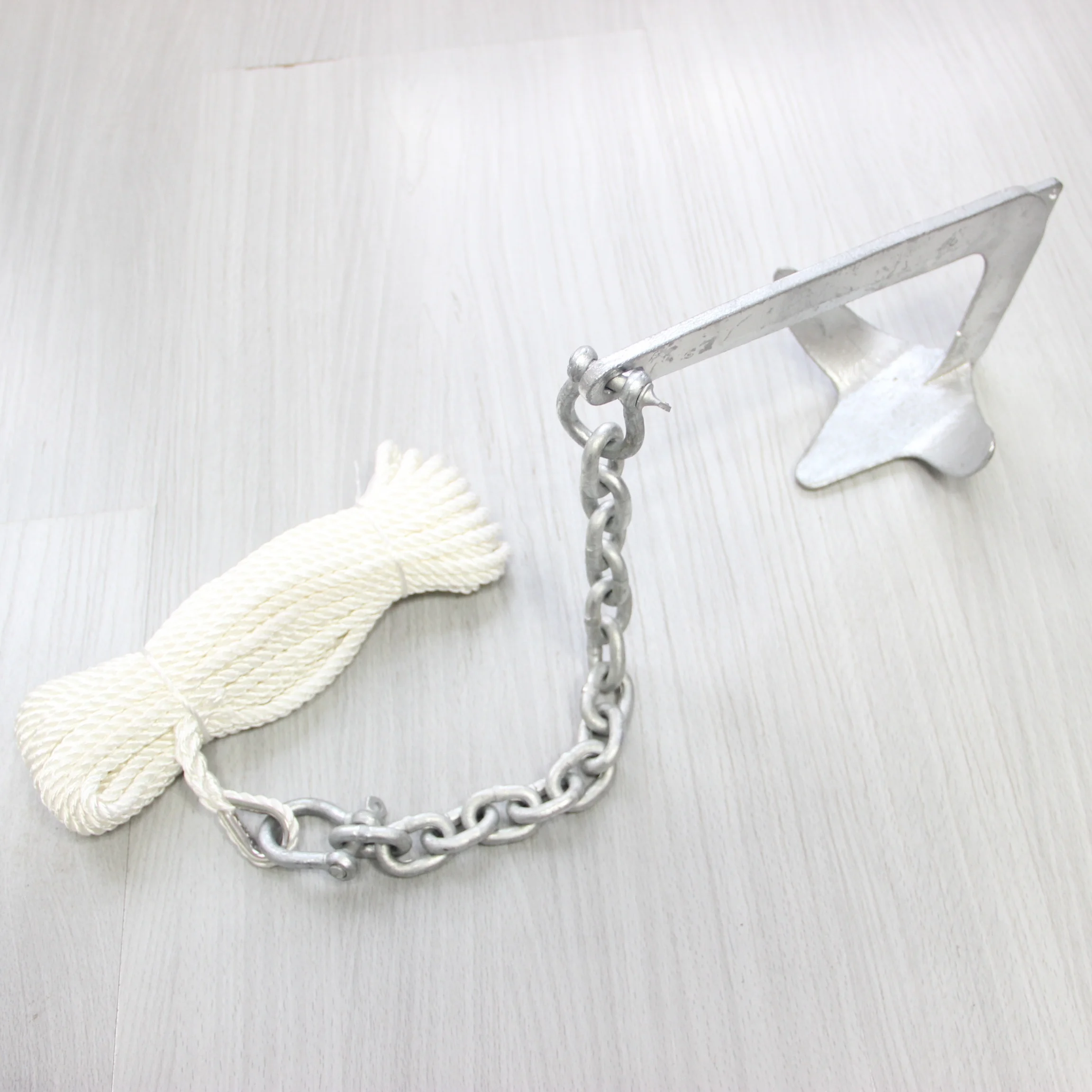 Marine Hardware Bruce Anchor Boat Anchor 2.2LB Bruce Anchor Kit with Chain and Rope