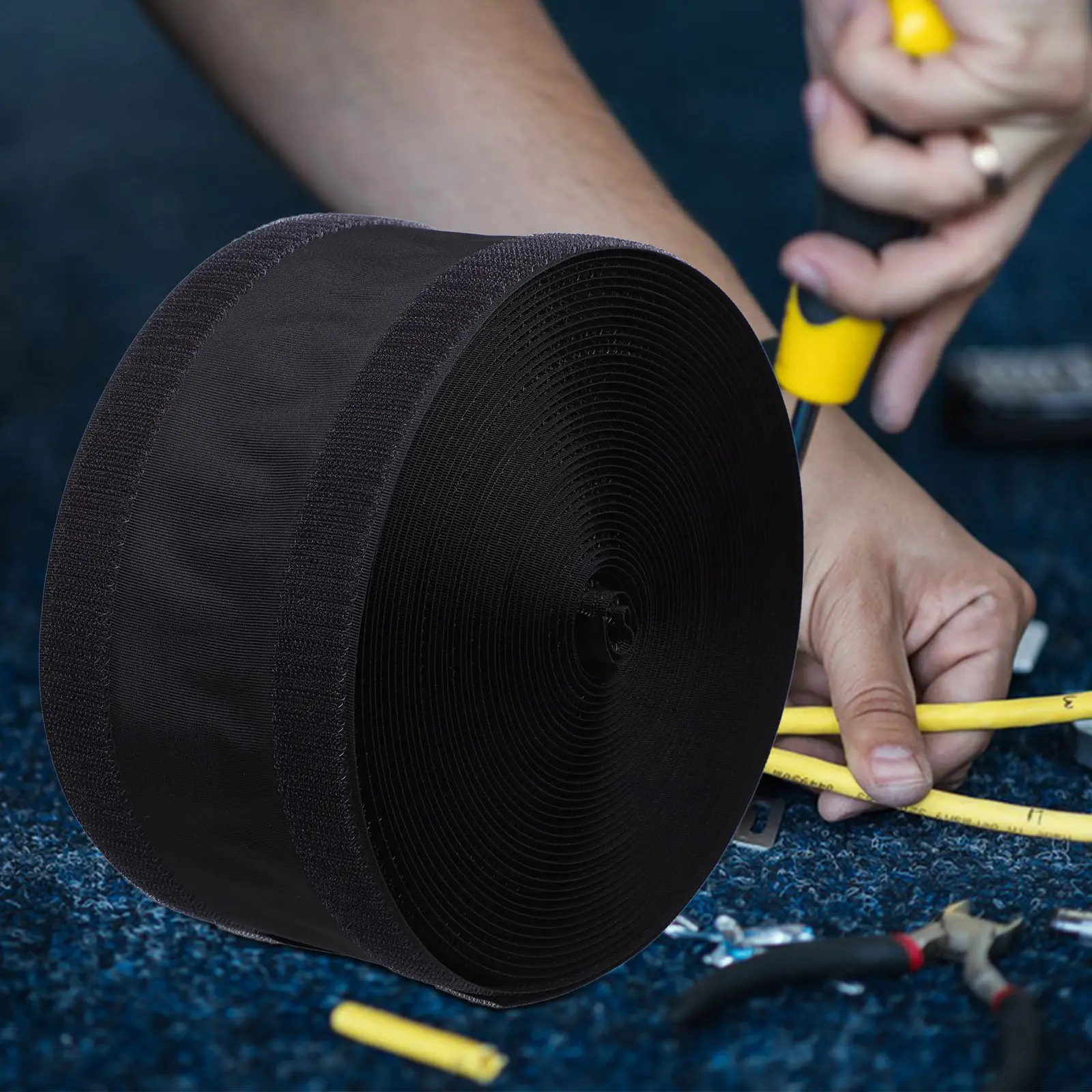 1Pcs Magic Floor Cable Cover Flexible Reusable Cord Protector Cable Management Sleeve Grip Strip Organizer