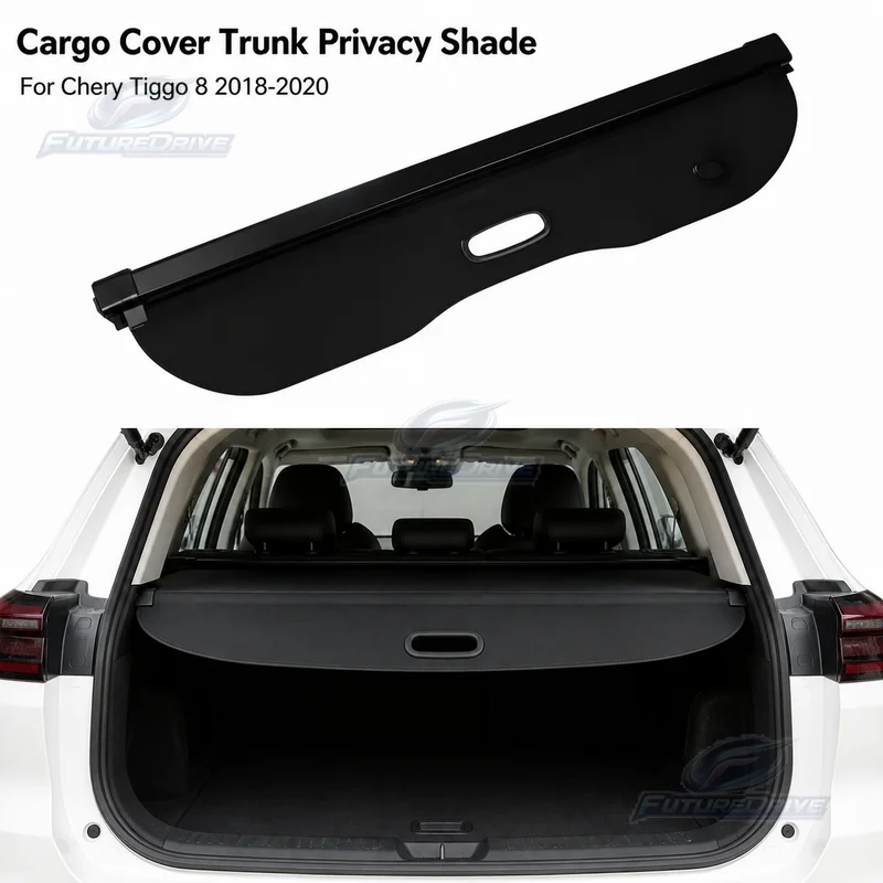 Cargo Cover Trunk Privacy Shade Rear Security Partition Anti-Theft Shield Retractable Organizer for For Chery Tiggo 8 2018-2020
