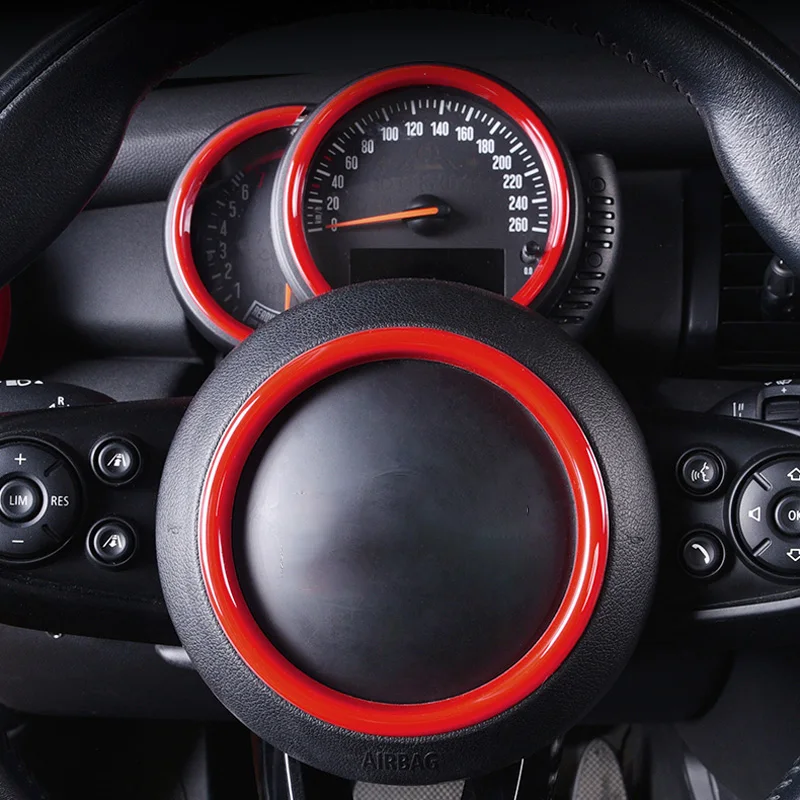 3 Pcs Car Tachometer Decorative Ring Steering Wheel Sticker For MINI Cooper Clubman F54 F55 F56 F57 F60 Car Accessories Interior