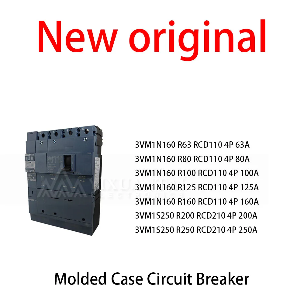 

1Pcs/Lot New original 3VM1N160 R63 RCD110 4P 63A 3VM1N160 R80 RCD110 4P 80A 3VM1N160 R100 RCD110 4P 100A 3VM1N160 R125 RCD110