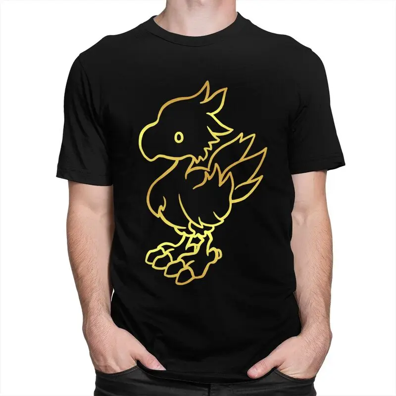 Custom Mens Final Fantasy Chocobo T Shirt Short Sleeve Cotton Tshirt Classic T-shirt Casual Tee Clothes
