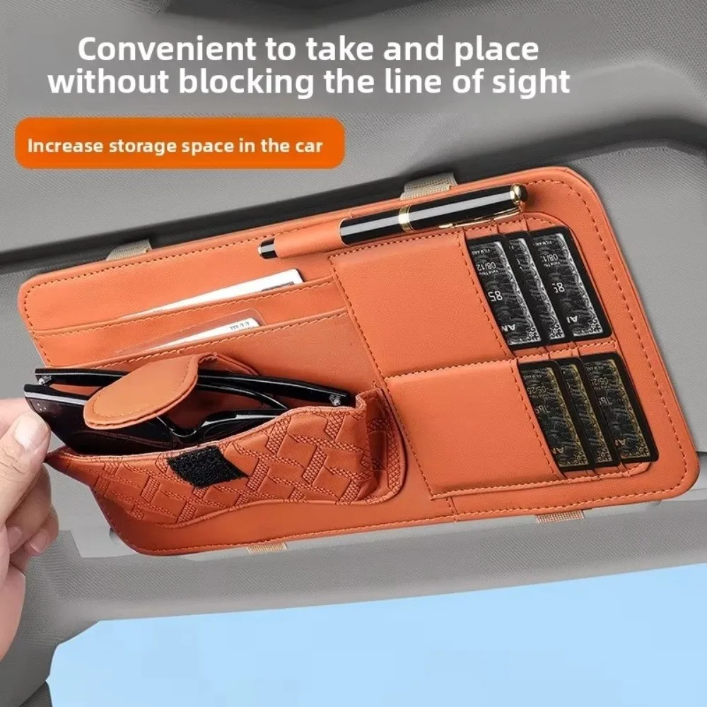 Multifunctional Car Visor Organizer Save Space Wear-resisting Car Ticket Holder Universal Easy To Install Eyeglass Stand Truck