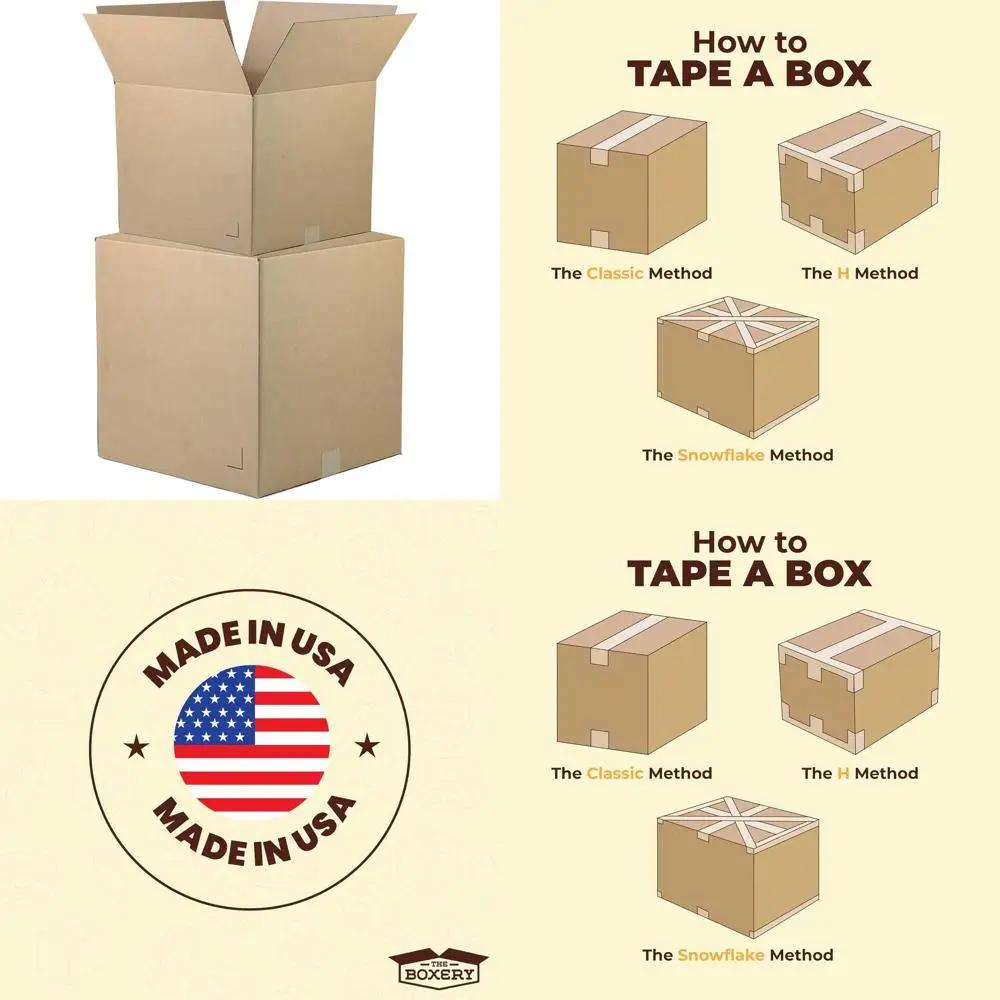 

24x18x18 Brown Corrugated Cardboard Boxes 15-Pack | Shipping, Packing, Moving, Storage - Durable, Eco-Friendly, Recyclable, USA