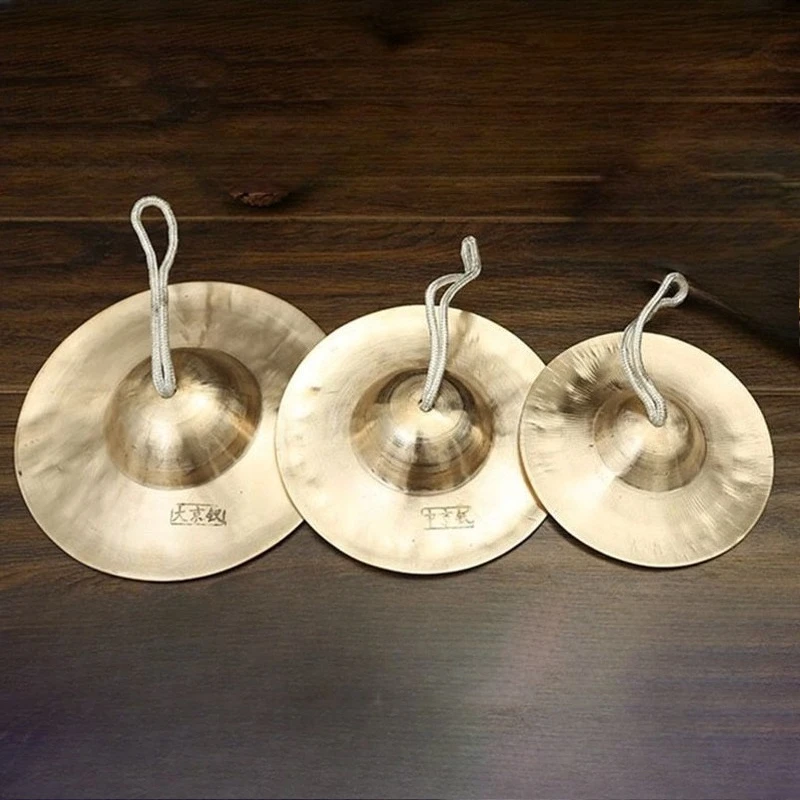 

Медная тарелка ручной работы для традиционной народной музыки, профессиональная малая тарелка для выступлений, китайский ударный инструмент