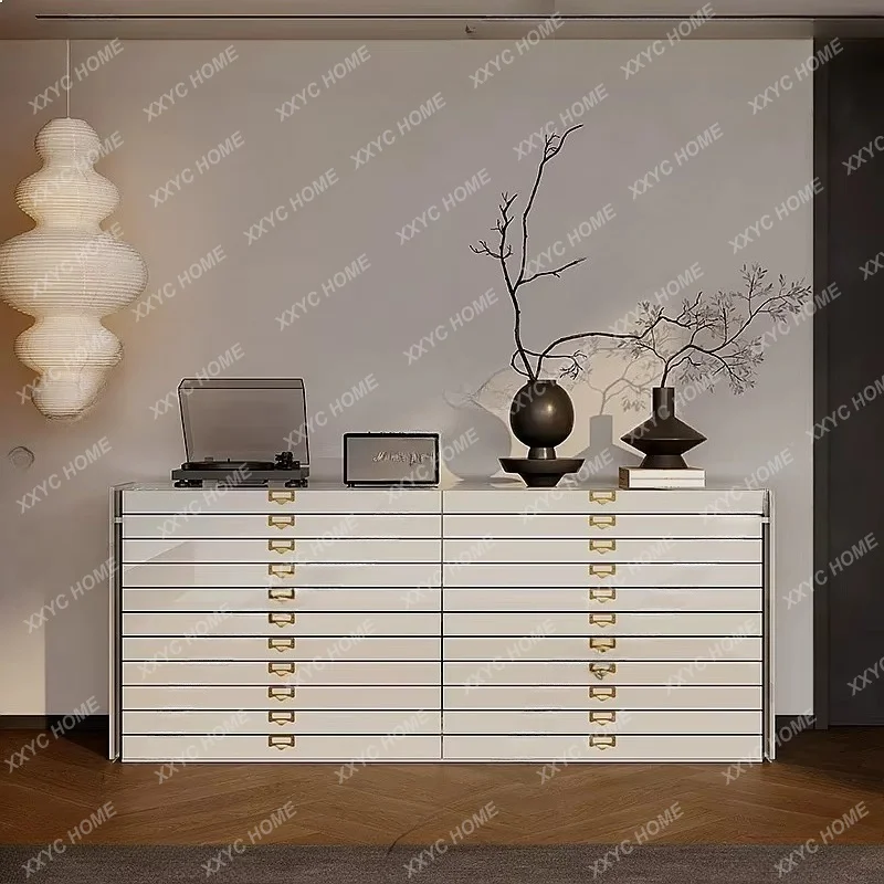 XX Minimalist Solid Wood Jewelry Cabinet Bedroom Storage Chest Wall-Mounted Multifunctional Dresser with Multiple Drawers
