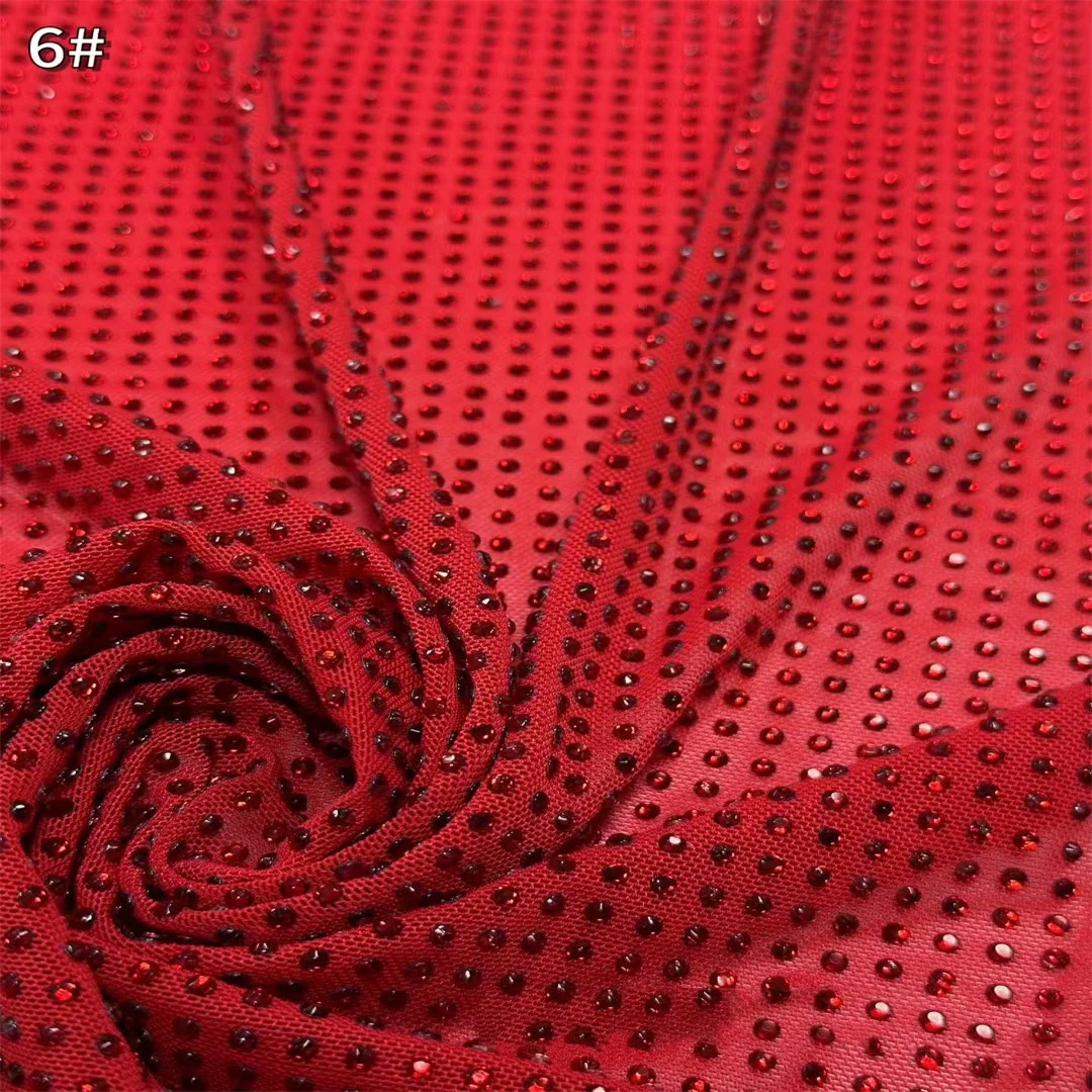 Materiał elastyczny z kolorowymi dżetami i koralikami, idealny na afrykańskie sukienki wieczorowe DIY, haftowana koronka