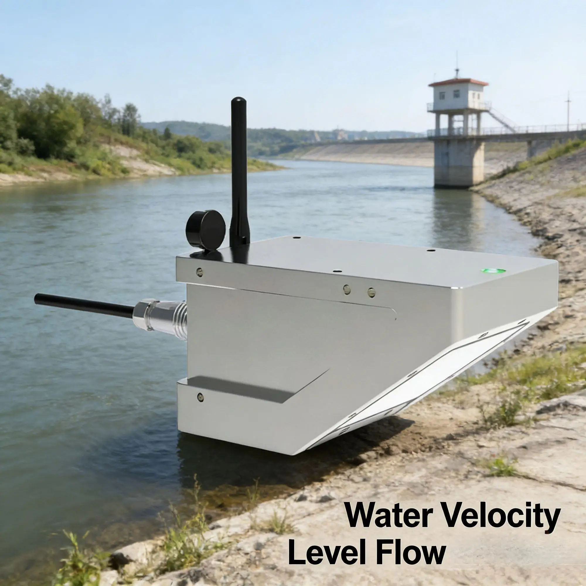 In stock New CE 3 in 1 BGT Non-contact River Current Speed Meter Doppler Water Flow Radar Velocity Sensor for Rivers, Lakes, Res