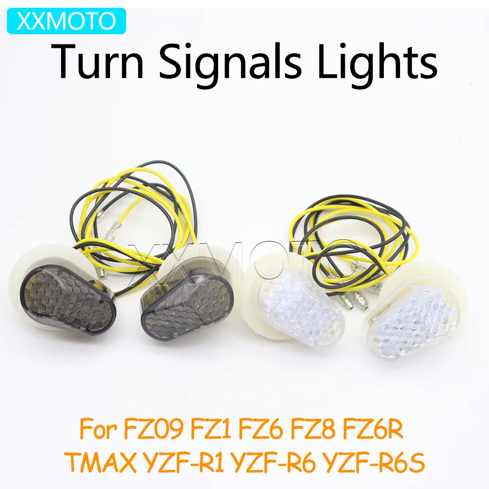 

For Yamaha FZ09 FZ1 FZ6 FZ8 FZ6R TMAX YZFR1 YZFR6 YZFR6S FZ 09 6R Motorcycle Turn Signals Lights YZF R1 R6 R6S Turn Lamps