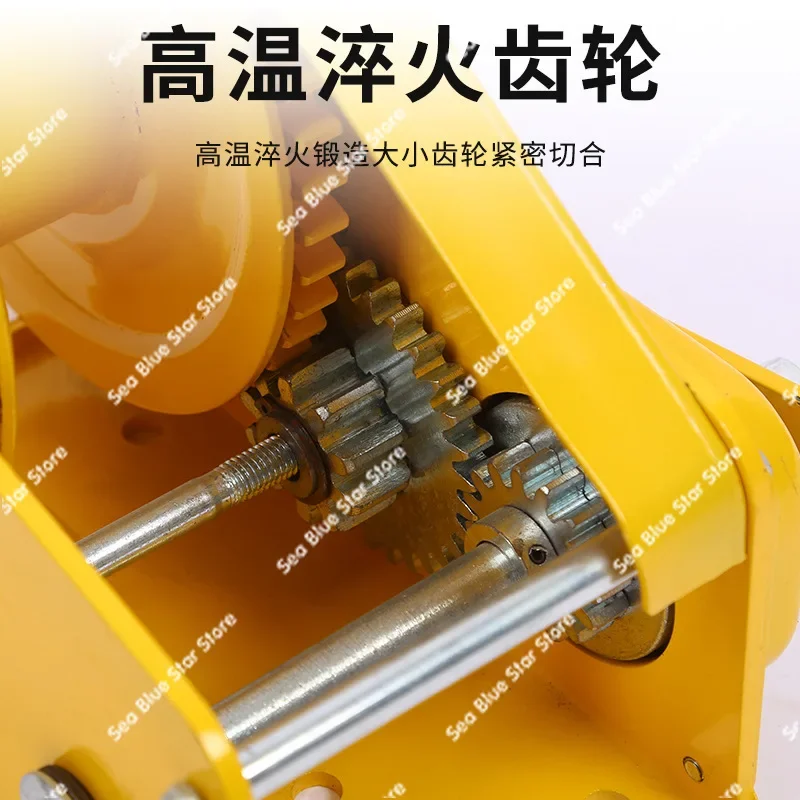 Winch Crane Hardware ToolsSelf-locking Hand Winch, Two-way Self-locking Manual Household Small Traction Hoist