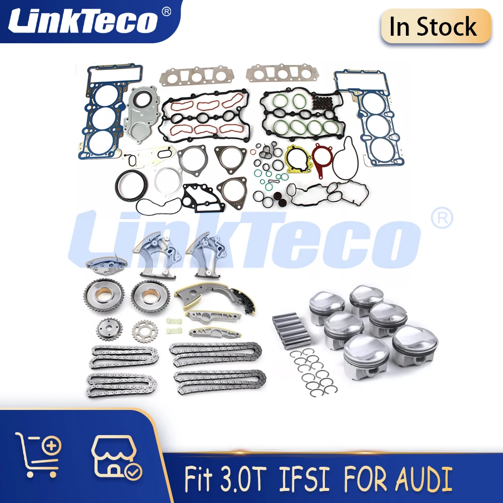 

Engine Rebuilding Gasket Piston & Ring Timing Set Fit 3.0T TFSI CHMB CRED CTDA CGWC CAKA CTXA for Audi A5 A7 A8L Q5 Q7 S5 SQ5
