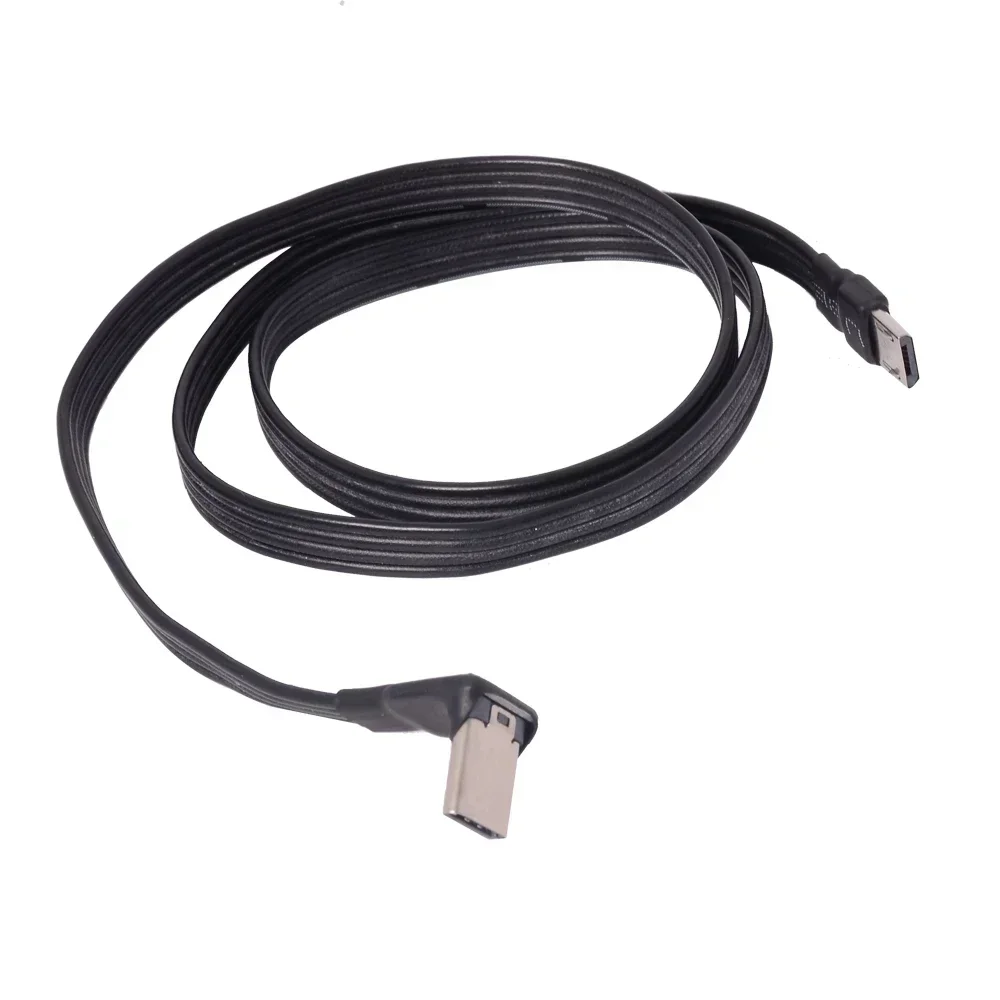 FFC USB 2.0, kabel typu C, kątowy, 90 stopni, z wtykiem męskim na obu końcach, do Micro USB, prosty, płaski, elastyczny, przedłużacz, adapter FPV, kabel do przesyłania danych. — zdjęcie produktu 6