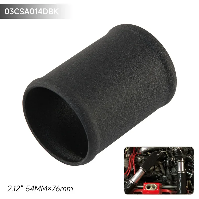 

Черный/серебристый, универсальный, различный размер, 10–54 мм/0,39–2,21 дюйма, прямой алюминиевый турбоинтеркулер, впускная система трубы L = 76 мм