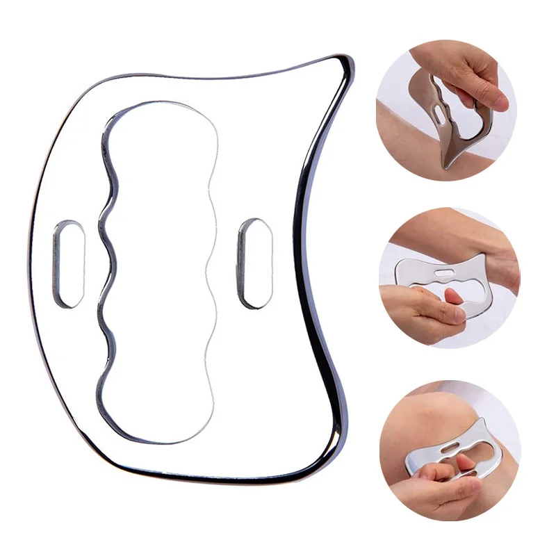 Stainless Steel Muscle Scraper Gua Sha Tool Fascia Scraping Skin Massage For Body Shoulder Back Neck Arm Legs