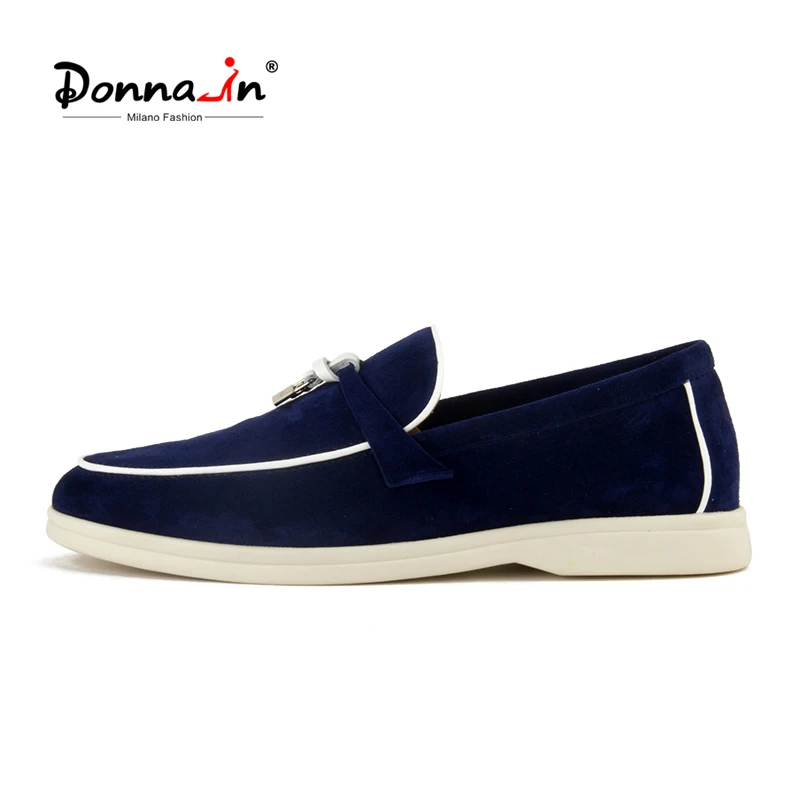 Donna-in New Spring Moccasin Women Genuine Leather Loafers Top Quality Comfort Casual Slip-On Flat Shoes Plus Size