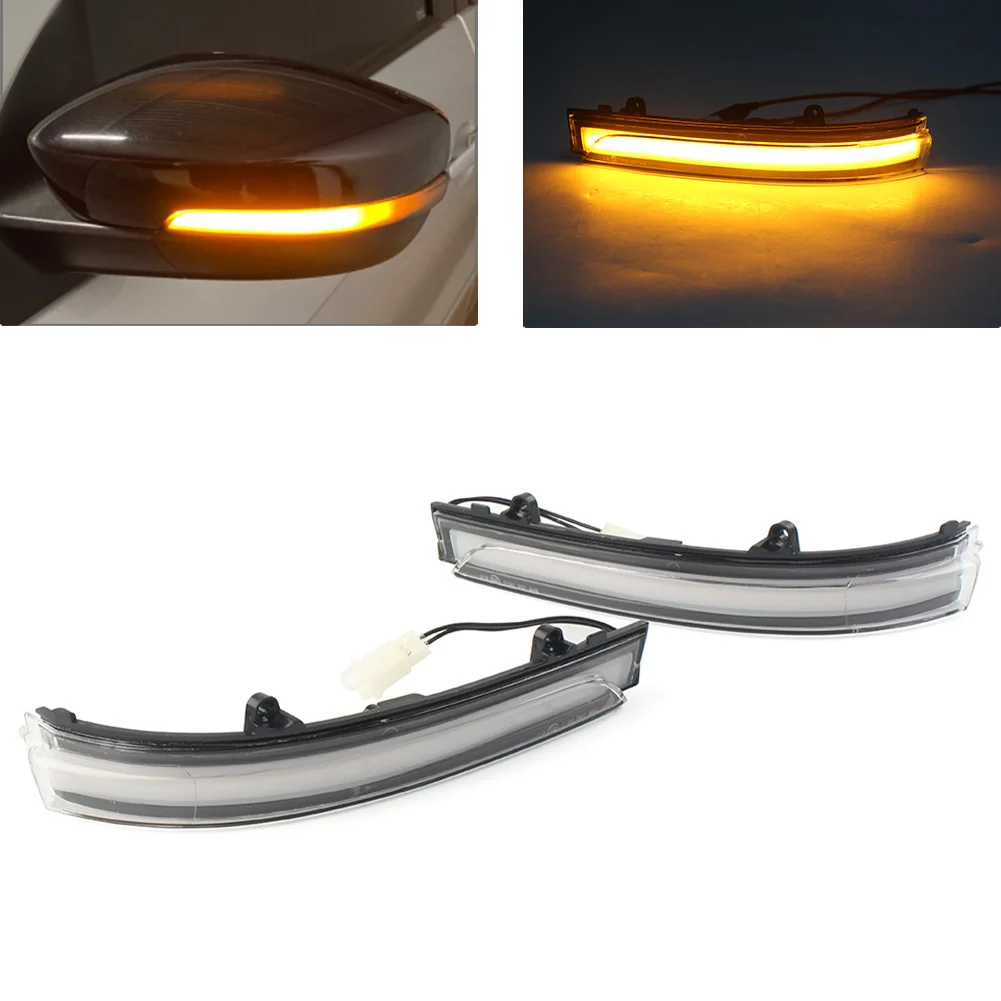 2Pcs Car LED Dynamic Turn Signal Light Side Mirror Sequence Indicator For VW Passat B7 Golf MK4.5 Polo Jetta MK6