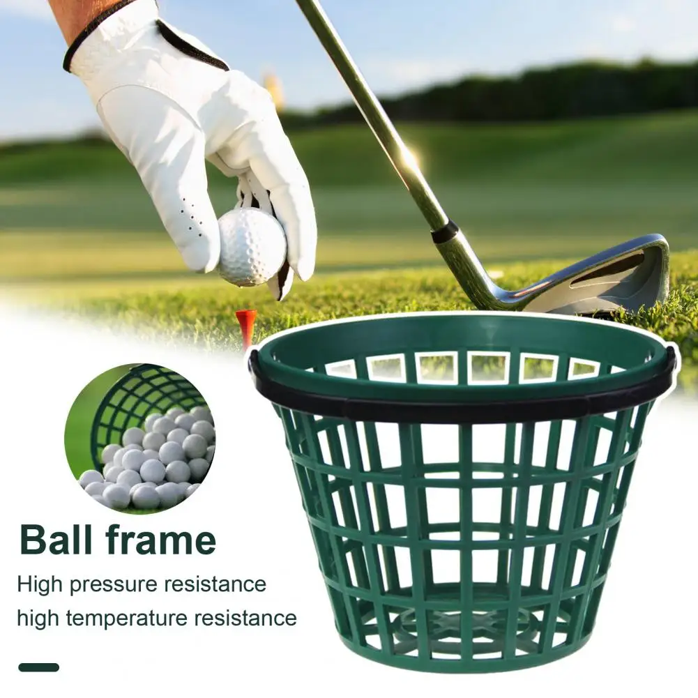 Golf Ball Pick-up Basket Large Capacity Golf Range Basket High-Temperature Resistance Golf Ball Carrying Bucket With Handle