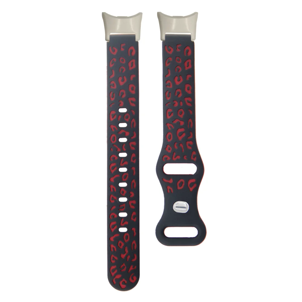 

Leopard Print Wristband For Xiaomi Band 8/8NFC Quick Release Lightweight Silicone Replacement Adjustable Sport Smart Watch Strap