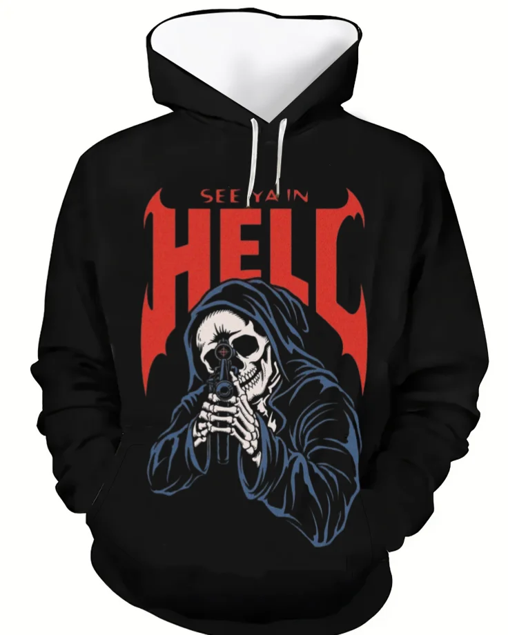 

2025 Hot Sale Autumn and Winter New Goodbye Sniper Printed Hooded Sweatshirt Men's Women's Cosplay Clothing Children's Pullover