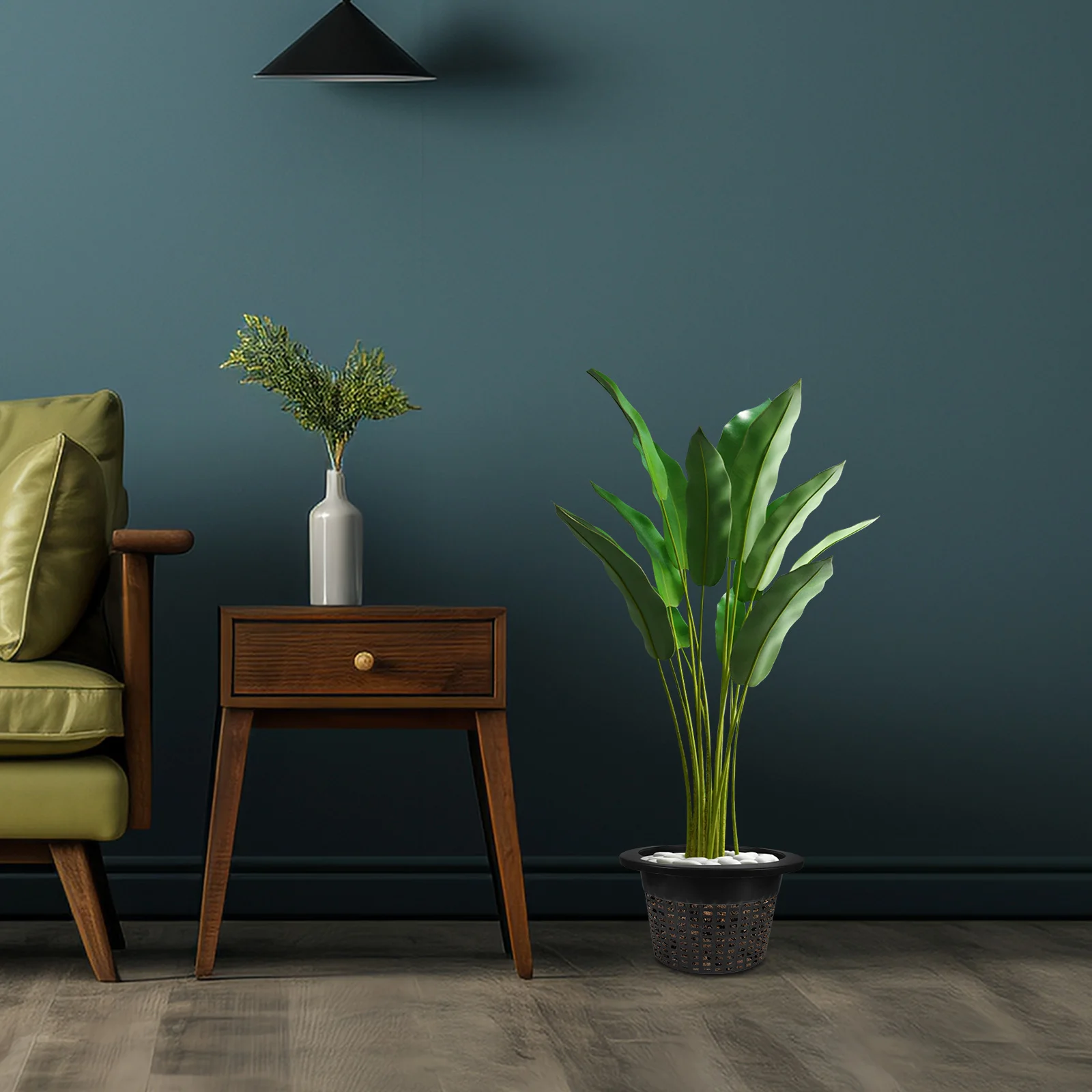 

Large Net Bottom Thickened Plastic Flower Pot Wide Rim For Hydroponic Orchids Nursery Aquatic Plants Garden Containers