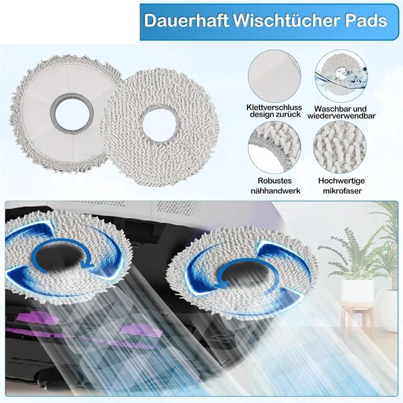 AC39-J15 Pro Ultra For Eureka J15 Pro Ultra Robot Vacuum Accessories Kit Brush,HEPA Filters,Mopping Pads