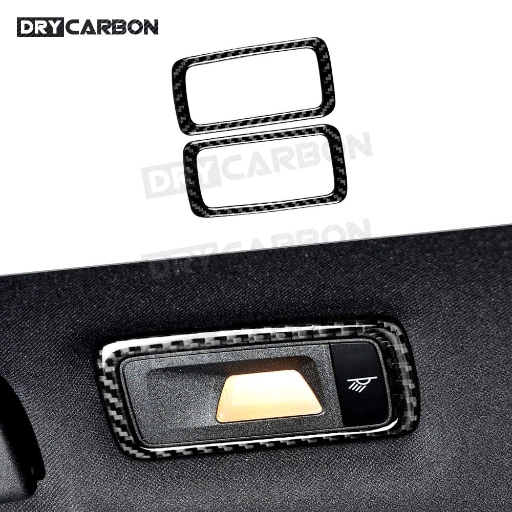 

For Porsche Macan 2015-2018 Carbon Fiber Interior Back Seat Roof Light Lamp Trim Frame Cover Stickers Bodykits Accessories