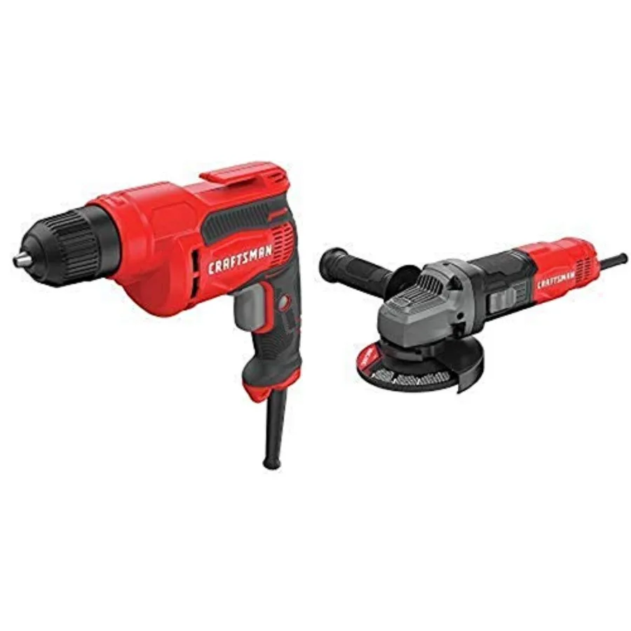 

Дрель-шуруповерт 7 А, 3/8 дюйма, с угловой шлифовальной машиной 4-1/2 дюйма, 6 А, CMED731 и CMEG100