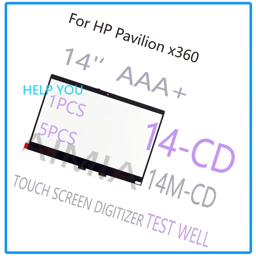 tela tactil 14 polegadas para hp pavilhao x360 14 cd 14 cd 14 cd serie 14m cd painel de vidro de substituicao testado pcs 01