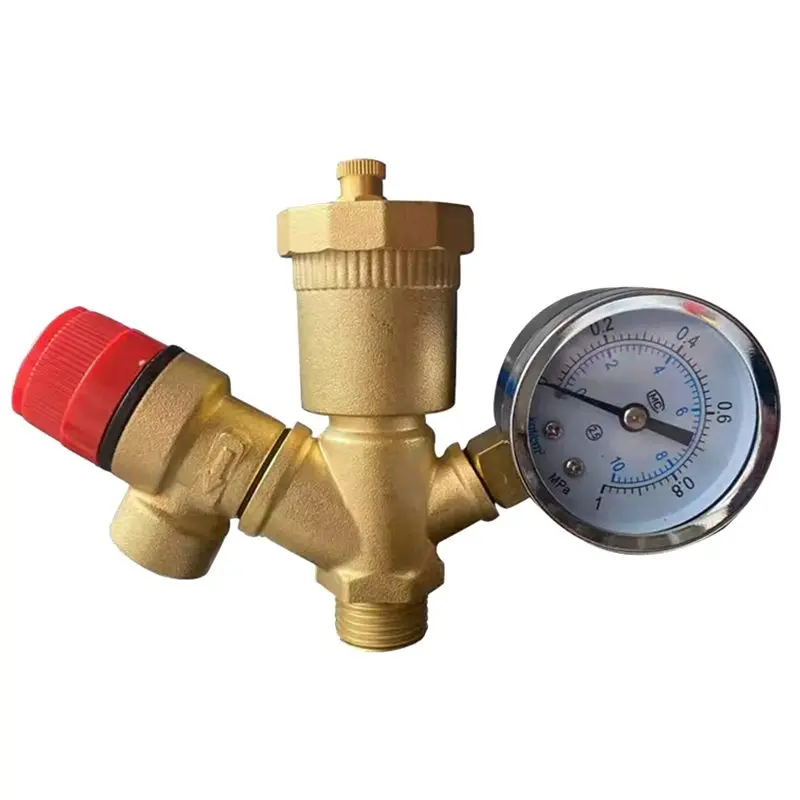 

Предохранительный клапан ABBO-Brass с манометром для систем отопления и водонагревателей