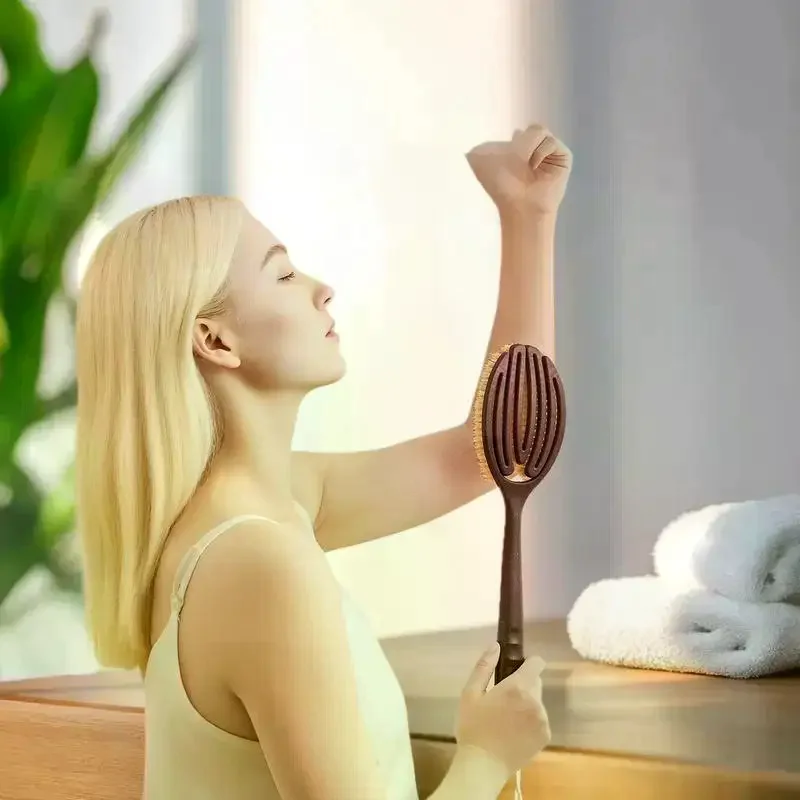 

Shower Bath Tool, Long Handle Back Scrubber, Perfectly Designed Body Brush for Dry Skin Brushing and Exfoliation