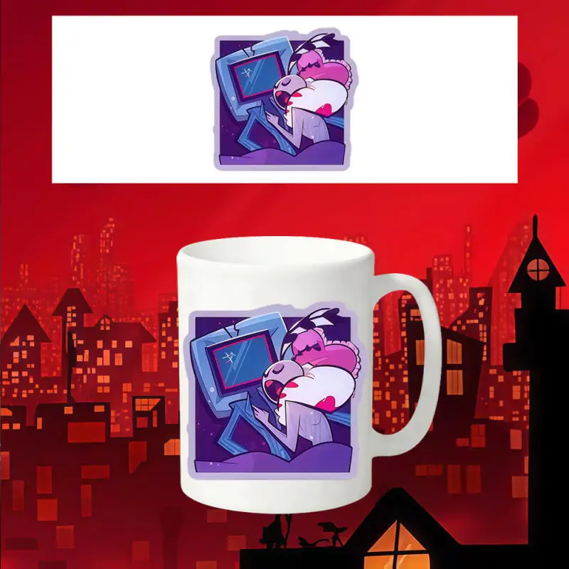 Ceramic Cup for Hazbin Hotel Alastor Q Version Pattern Different Styles Creative Anime Breakfast Cup 330Ml Drinking Cup Gift